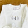 Embroidered Christmas Simple Trees Jumper, thumbnail 3 of 5