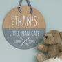 'Little Man Cave' Personalised Nursery Plaque, thumbnail 1 of 4