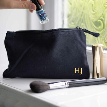Personalised French Navy Organic Accessories Pouch, 2 of 3