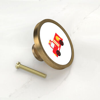 Boys Bedroom Knobs Transport Vehicles Cars Drawer Door Cupboard Cabinet Handle Available In A Gold, Silver, Black And Antique Gold Base, 4 of 7