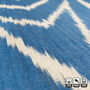 Blue And Ivory Traditional Handwoven Ikat Cushion Cover, thumbnail 5 of 7