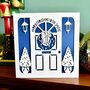 Personalised Front Door Papercut Christmas Card, thumbnail 1 of 6
