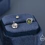 Natural Moss Agate Screw Back Earrings In Sterling Silver, thumbnail 4 of 12