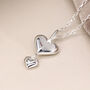 Sterling Silver Double Heart Necklace, thumbnail 1 of 4