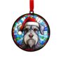Schnauzer In Santa Hat Suncatcher Decoration, thumbnail 5 of 6