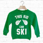 This Kid Can Ski Children's Skiing Slogan Sweatshirt, thumbnail 1 of 4