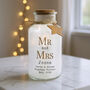Mr And Mrs Personalised LED Glass Jar, thumbnail 1 of 5