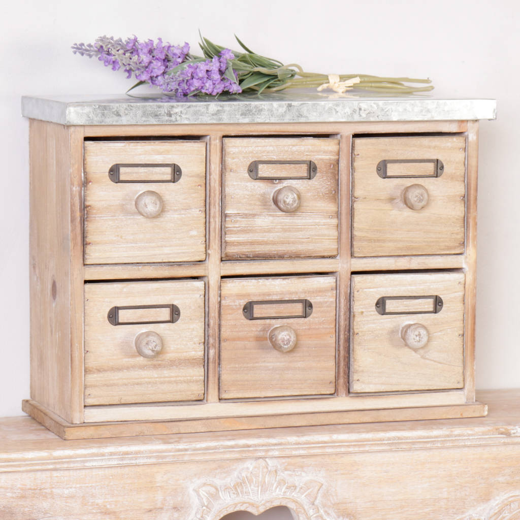 Six Drawer Mini Cubby Hole By Dibor