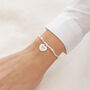 Angel Numbers 777 Silver Plated Beaded Bracelet, thumbnail 3 of 3
