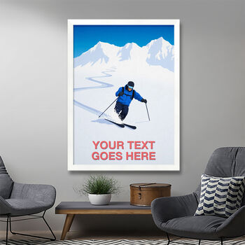 Personalised Skier Print, 3 of 6