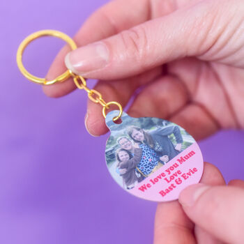 Mother's Day Photo Message Keyring Personalised Gift, 3 of 6