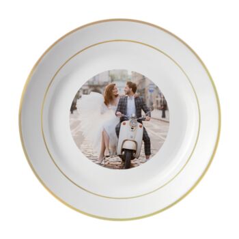 Personalised Golden Rim Photo Plate, 4 of 5