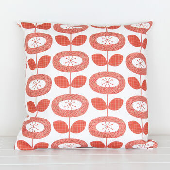 Bloom Flower Print Cushion Choice Of Four Colours, 2 of 5