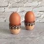 Stoneware Egg Cups Set In Tan Colour, thumbnail 1 of 3