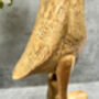 Hand Carved Bamboo Wood Duck Figurine 34cm, thumbnail 2 of 12