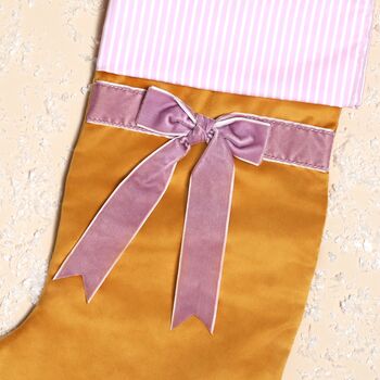 Two Tone Velvet Bow Stocking, 7 of 7