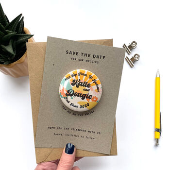 Save The Date Sunshine And Flowers Magnet, 6 of 6