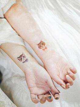 Kittens With Bows Temporary Tattoo, 4 of 5