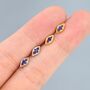 Sterling Silver Tiny Evil Eye Stud Earrings, thumbnail 4 of 9