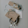 Personalised Heart Tie Style Wedding Garter, thumbnail 3 of 5