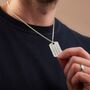 Personalised Morse Code Dog Tag Necklace, thumbnail 3 of 5