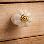 Set Of Two Cream Melon Ceramic Drawer Pulls, thumbnail 1 of 2