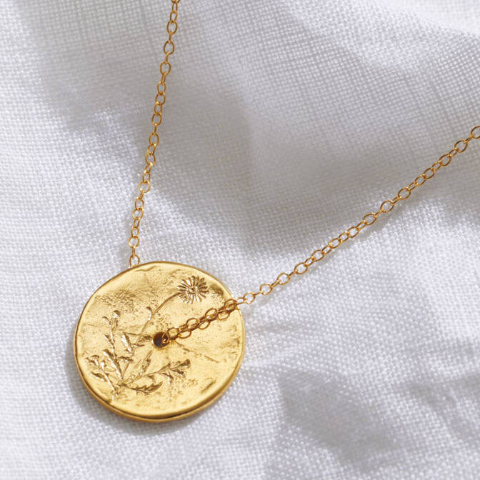 Monstera Palm Leaf Gold Vermeil necklace - Scarlett Jewellery