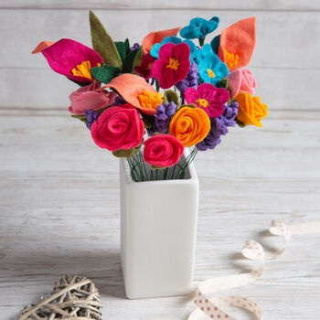 A Bouquet Of Flowers Felt Craft Kit Thank You Teacher, 4 of 12