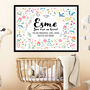 Personalised Girls Affirmations You Are So Loved Custom Art Print, thumbnail 2 of 5