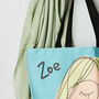 Personalised Face Shopping Tote Beach Bag, thumbnail 2 of 5