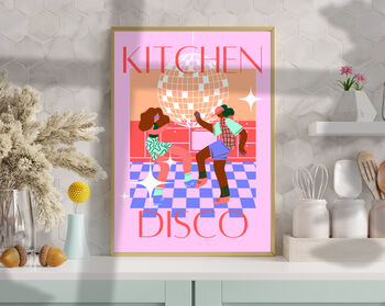 Kitchen Disco Colourful Fun Print For Party Lovers, 2 of 3