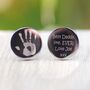 Father's Day Hand Print Cufflinks, thumbnail 1 of 9
