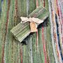 Emerald Green Handmade Indian Rag Rug Bohemian, thumbnail 11 of 11