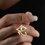 Eye Of Horus Necklace In Sterling Silver, thumbnail 4 of 7