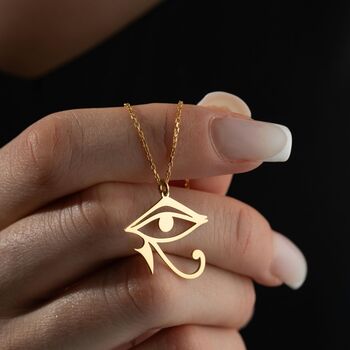 Eye Of Horus Necklace In Sterling Silver, 4 of 7