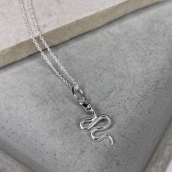 Sterling Silver Snake Necklace, 2 of 10