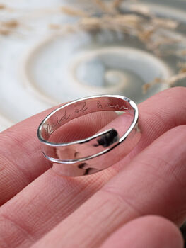 Maid Of Honour Personalised Adjustable Silver Ring, 2 of 7