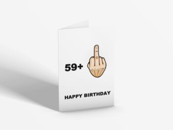 Personalised Birthday Age With Middle Finger Card, 4 of 4