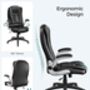 High Back Office Swivel Chair With Flip Up Armrests, thumbnail 4 of 9