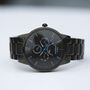 Men's Handwritten Personalised Message Watch In Black, thumbnail 2 of 8