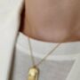Chunky 18 K Gold Coin Medallion Necklace, thumbnail 2 of 6