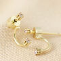Tiny Swarovski Crystal Jacket Earrings In Gold Plating, thumbnail 8 of 11