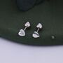 Extra Tiny Folded Heart Stud Earrings, thumbnail 2 of 11
