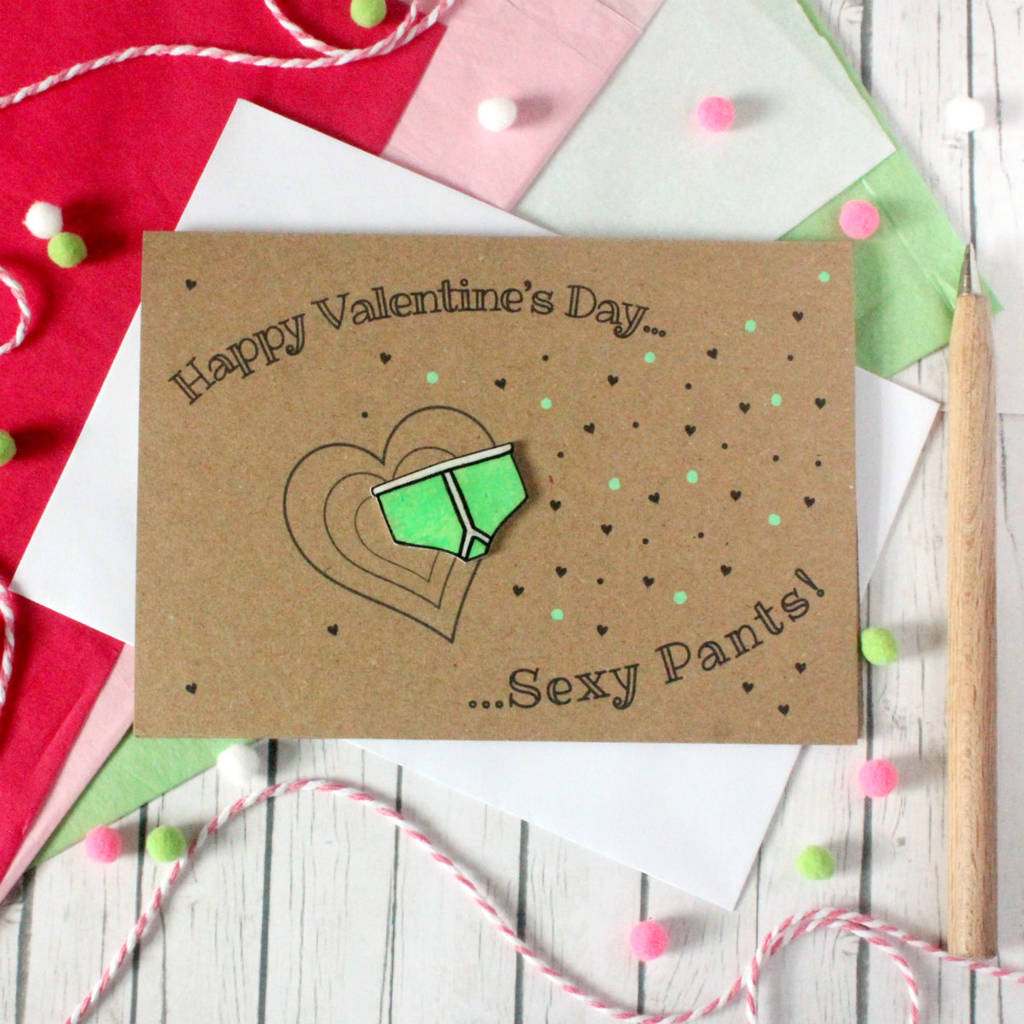 Happy Valentine's Day Sexy Pants! Fun Card By Little Silverleaf