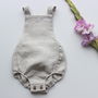 Personalised Bohdi Unisex Linen Baby Romper, thumbnail 9 of 11