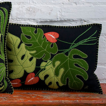 Cheese Plant Cushion, 2 of 3