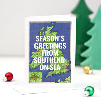 Personalised UK Map Christmas Card Packs, 2 of 6