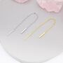 Sterling Silver Vertical Bar Ear Threader, thumbnail 7 of 11