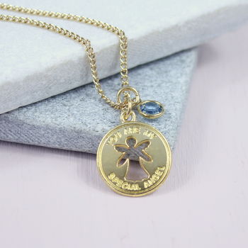 Child's Special Angel Birthstone Necklace, 4 of 10