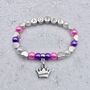 Princess Bracelet Personalised With Name. Fairy Charm Bracelet, thumbnail 1 of 12